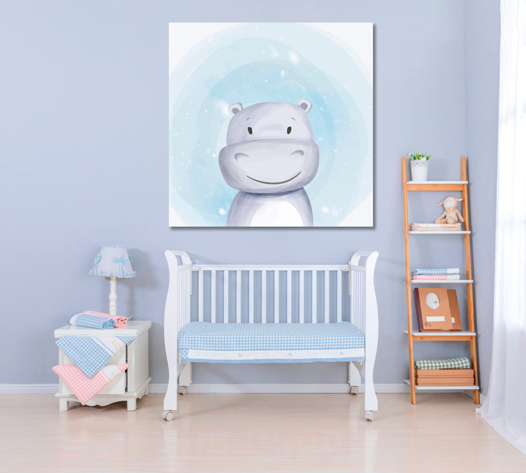 Baby Hippo Canvas Print ArtLexy   