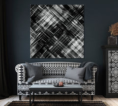 Black and White Abstraction Canvas Print ArtLexy   