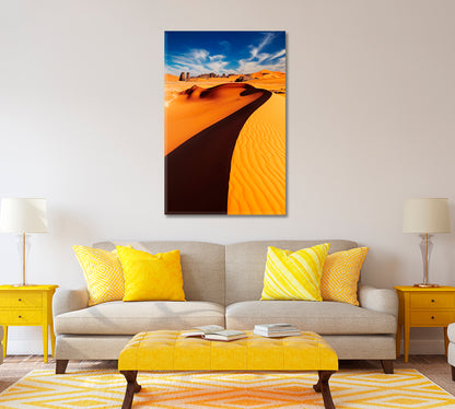 Sand Dunes and Rocks Sahara Desert Canvas Print ArtLexy   