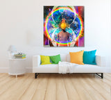 Spiritual Composition with Angels and Flaming Man Canvas Print ArtLexy   