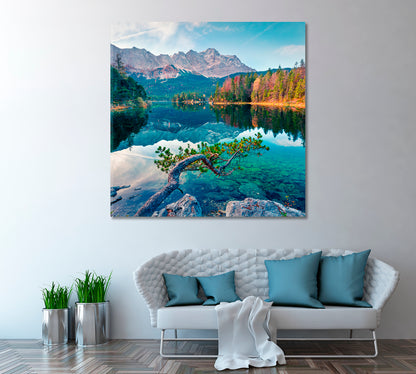 Eibsee Lake Bavarian Alps Germany Canvas Print ArtLexy   