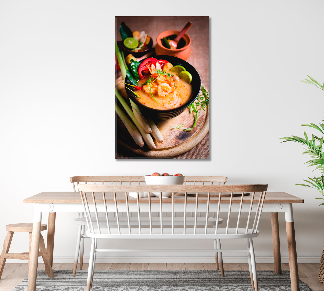 Thai Spicy Soup with Shrimps Tom Yum Goong Canvas Print ArtLexy   