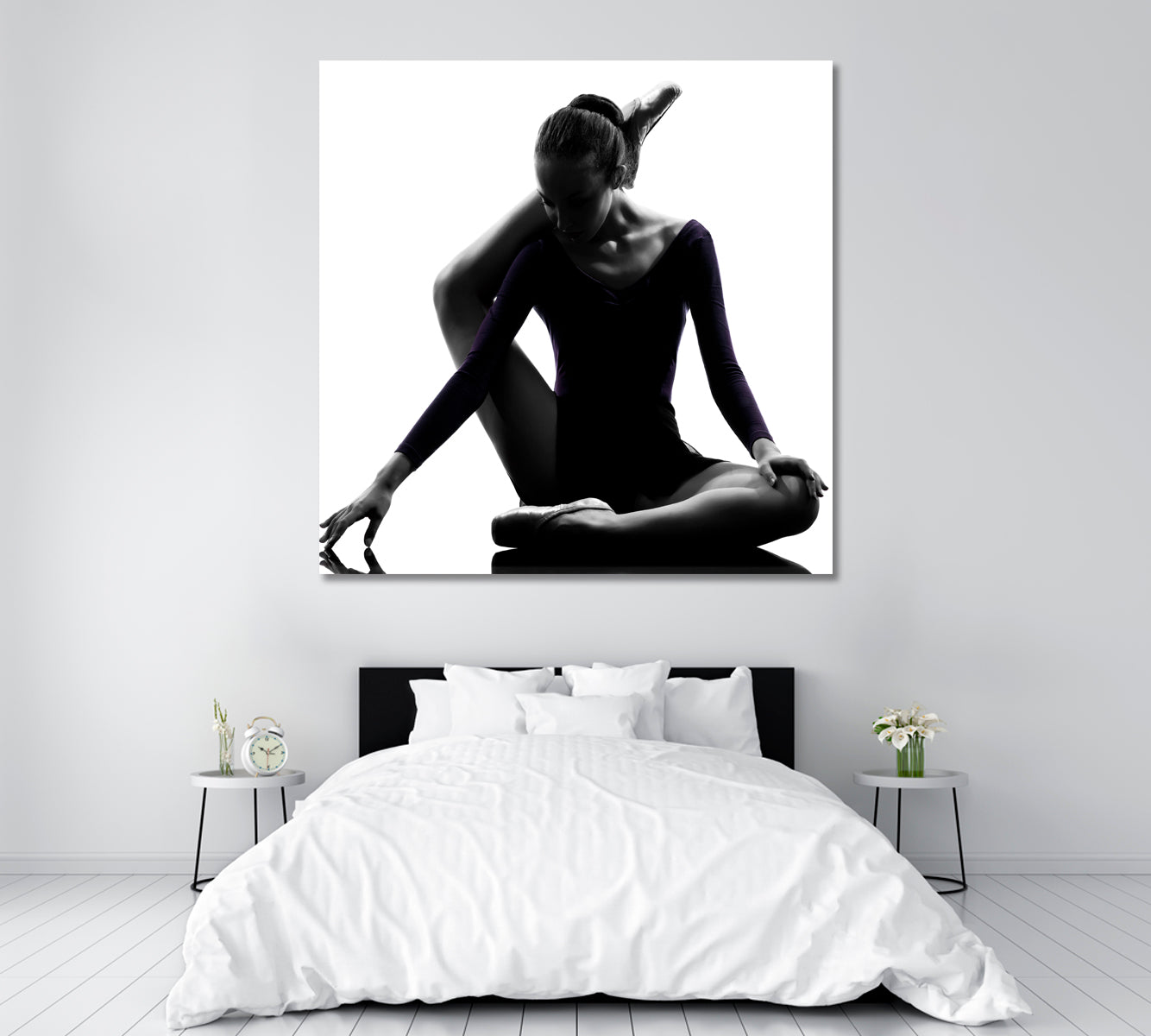 Ballerina in Black and White Canvas Print ArtLexy   