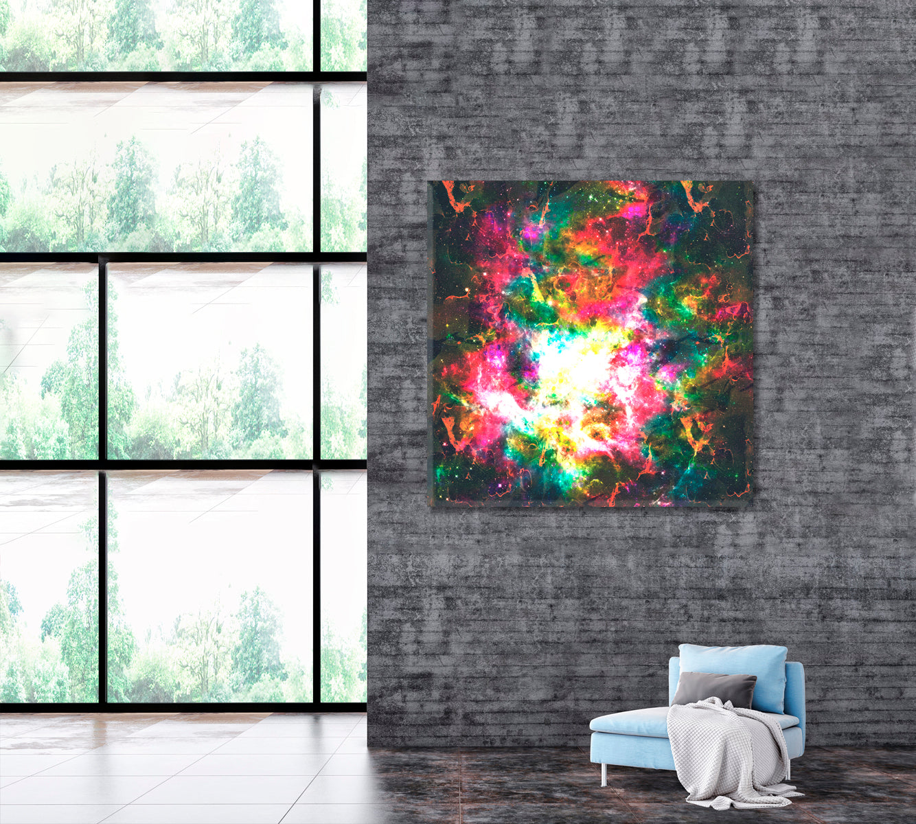 Multicolor Grunge Abstraction Canvas Print ArtLexy   
