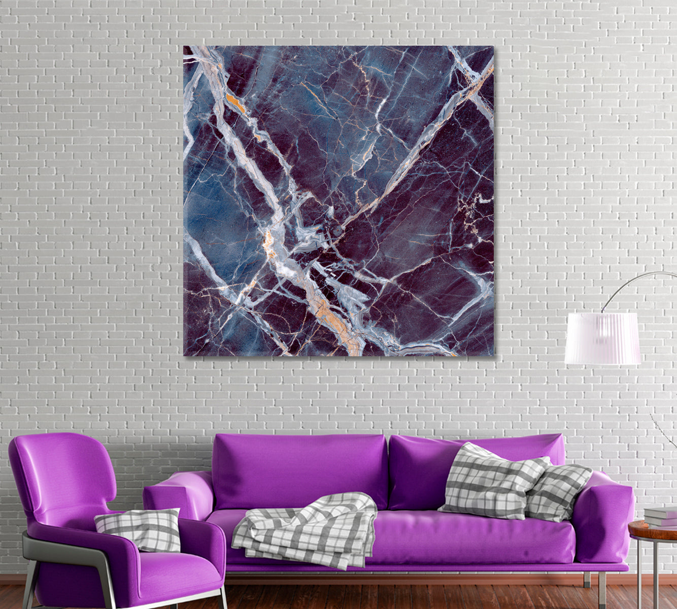 Marble Stone with Veins Canvas Print ArtLexy   