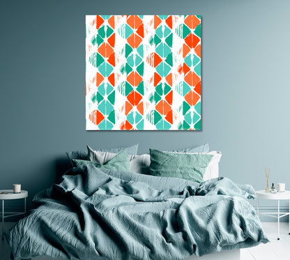 Abstract Rhombus Mosaic Canvas Print ArtLexy   