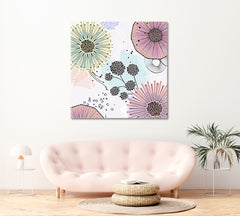 Abstract Contemporary Flowers Canvas Print ArtLexy   
