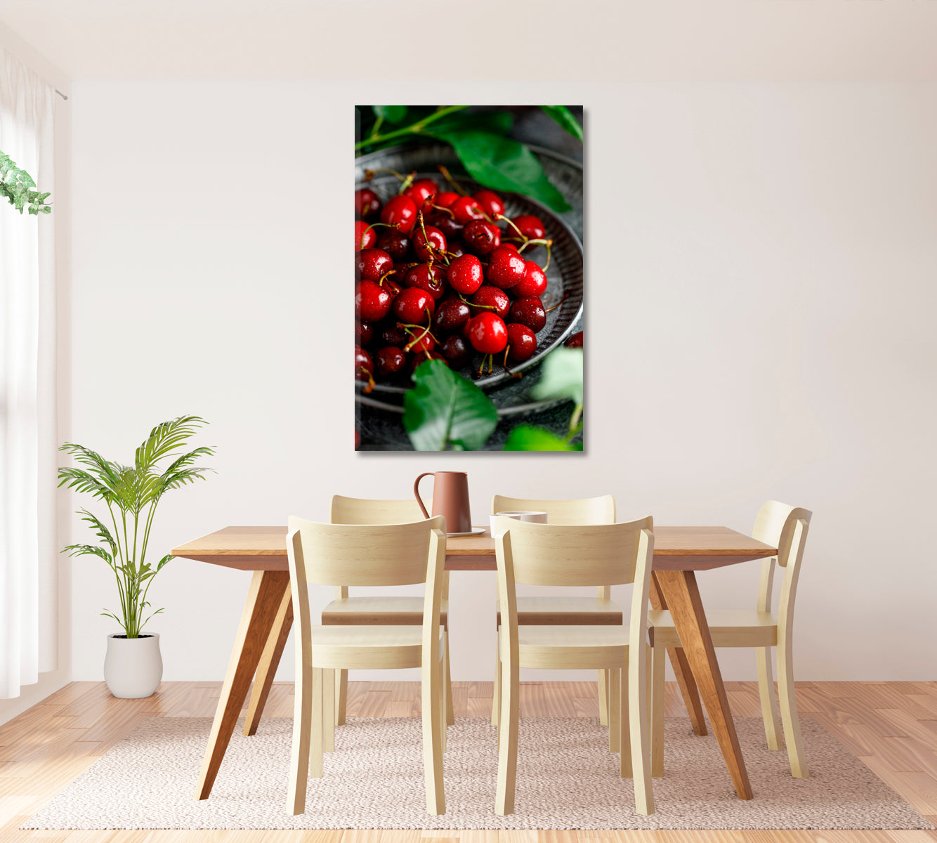 Fresh Sweet Cherries Canvas Print ArtLexy   