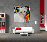 Abstract Cat in Impressionism Style Canvas Print ArtLexy   