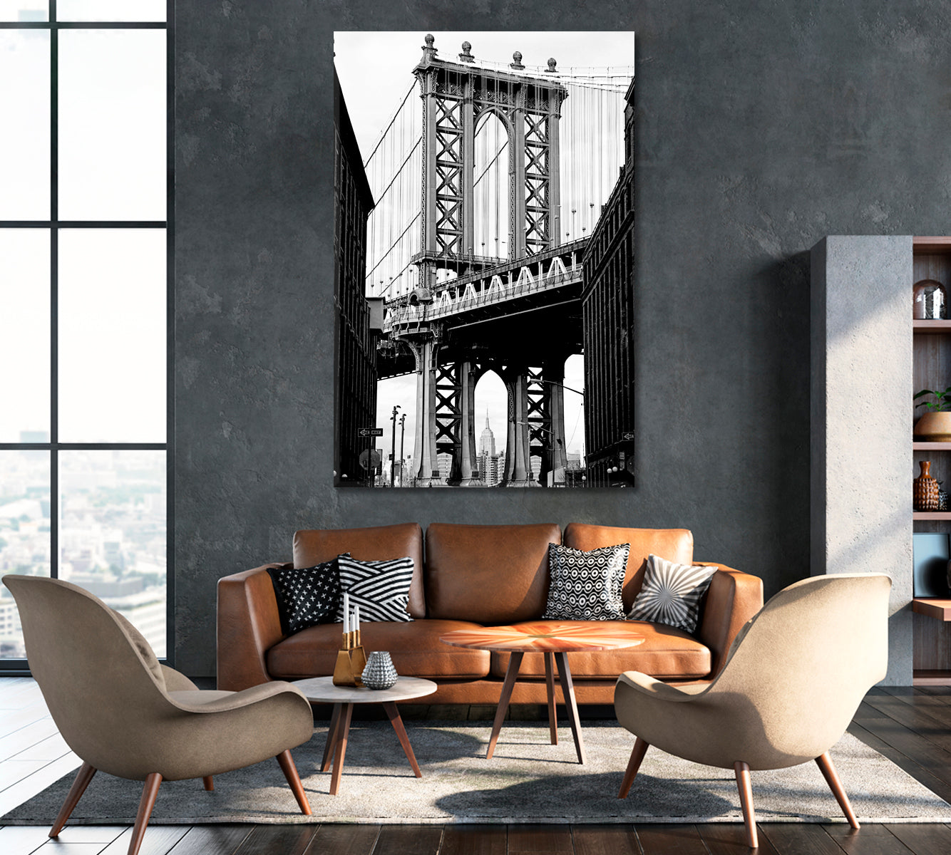Manhattan Bridge Canvas Print ArtLexy   