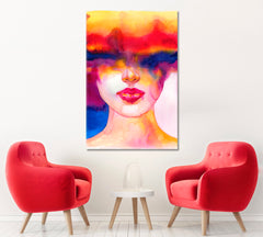 Creative Abstract Beautiful Woman Canvas Print ArtLexy 1 Panel 16"x24" inches 
