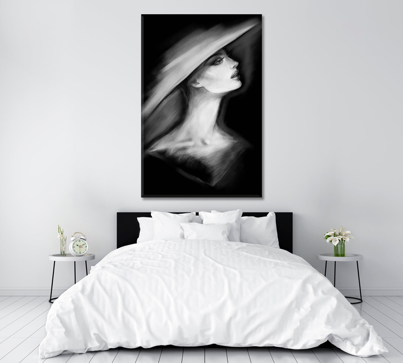 Woman in Hat Canvas Print ArtLexy   