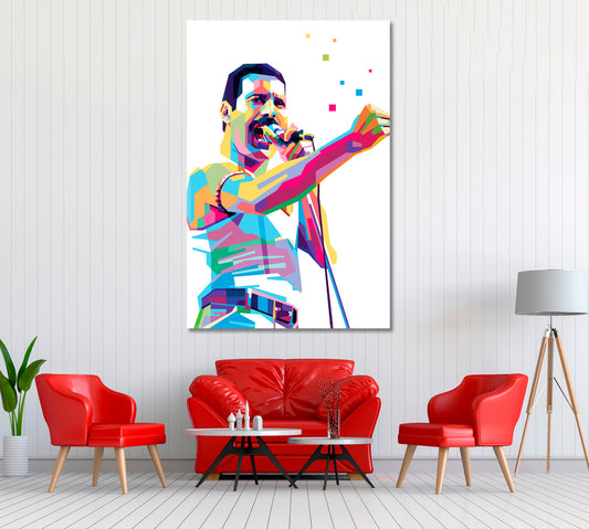 Freddie Mercury Canvas Print ArtLexy 1 Panel 16"x24" inches 