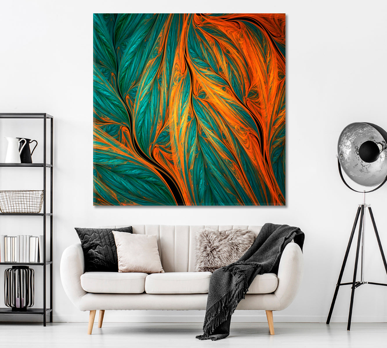 Abstract Colorful Tropical Leaves Canvas Print ArtLexy   