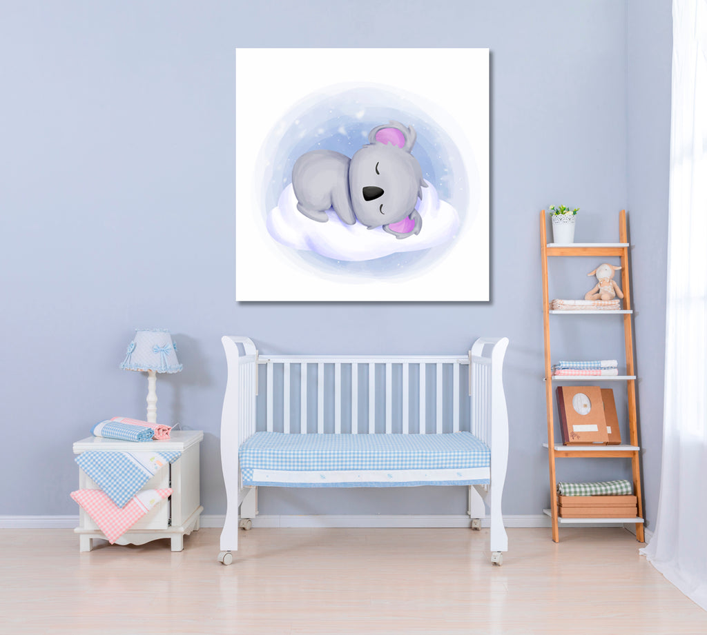 Baby Koala Sleep on Cloud Canvas Print ArtLexy 1 Panel 12"x12" inches 