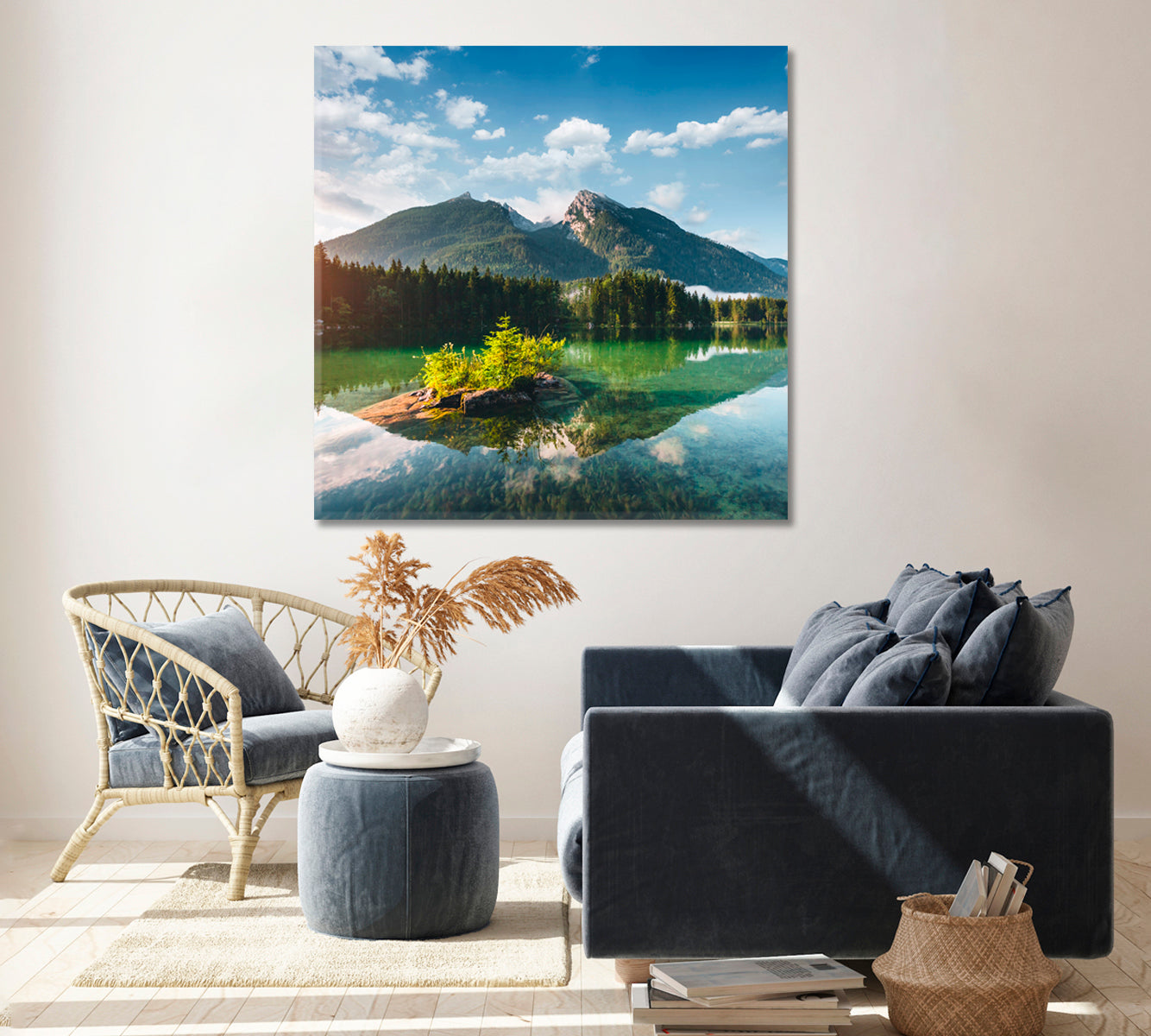 Awesome Alpine Lake Hintersee Upper Bavaria Canvas Print ArtLexy   