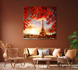 Eiffel Tower Paris in Autumn Canvas Print ArtLexy   