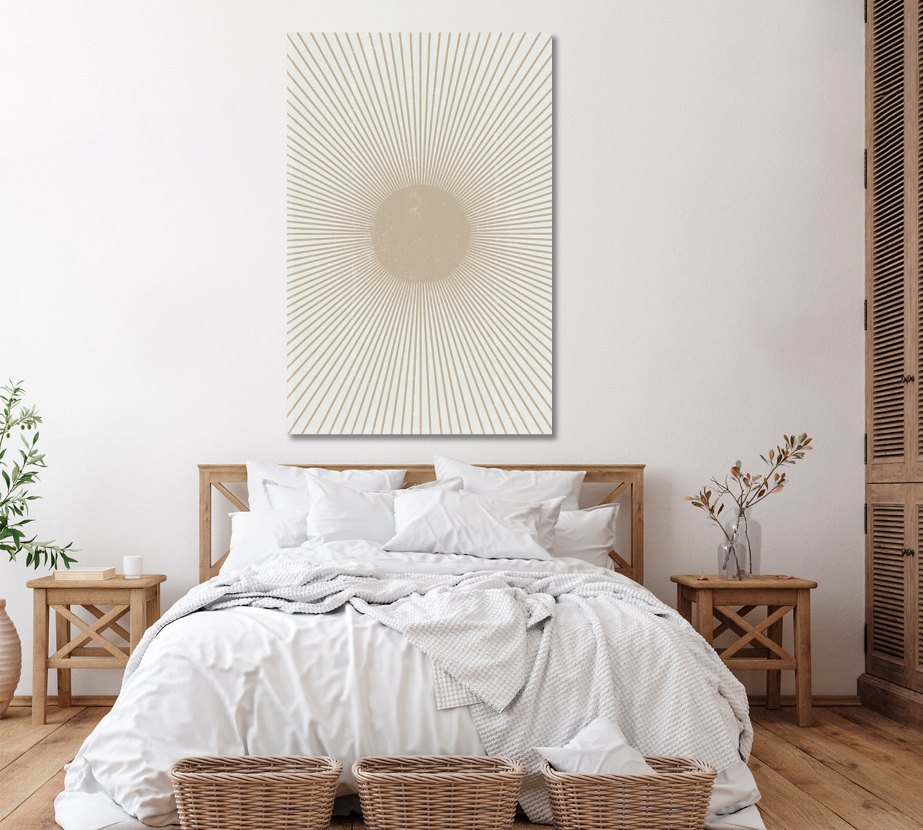 Abstract Minimalist Sun Canvas Print ArtLexy 1 Panel 16"x24" inches 