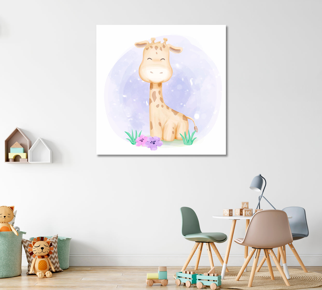 Little Giraffe Canvas Print ArtLexy   