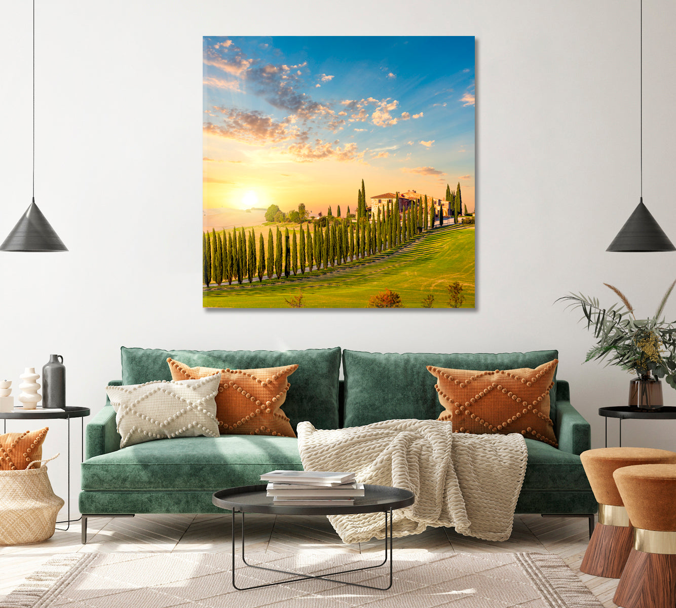 Amazing Tuscany Landscape Italy Europe Canvas Print ArtLexy 1 Panel 12"x12" inches 