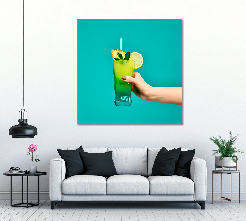 Summer Tropical Cocktail Canvas Print ArtLexy   