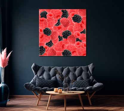 Raspberries and Blackberry Canvas Print ArtLexy   