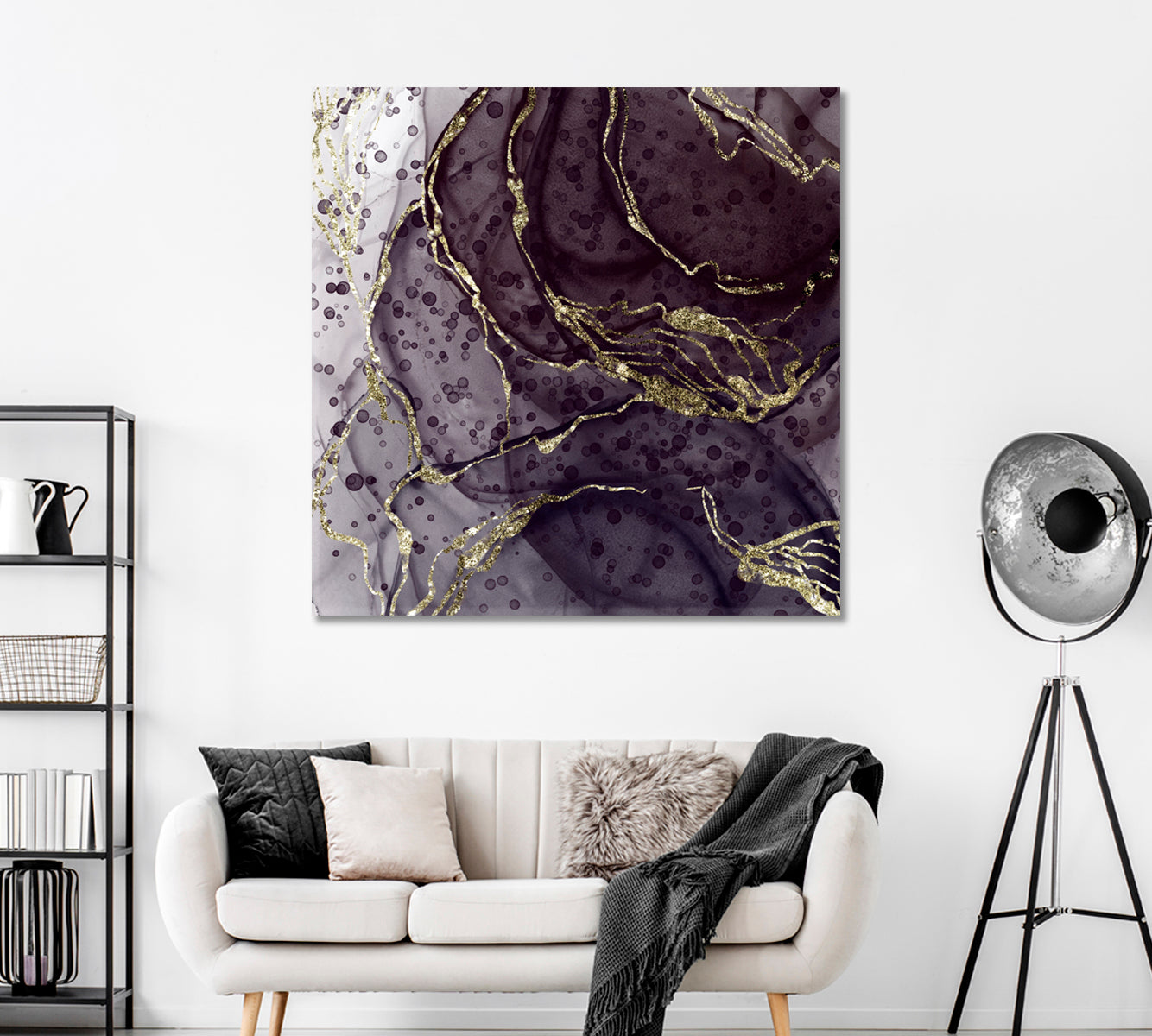Contemporary Purple Pattern Canvas Print ArtLexy   