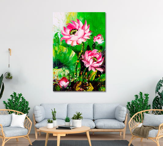 Blossom Lotus Canvas Print ArtLexy   