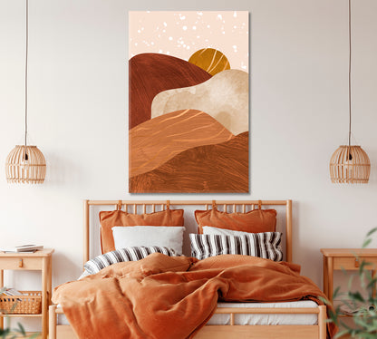 Abstract Mountain Landscape Canvas Print ArtLexy 1 Panel 16"x24" inches 