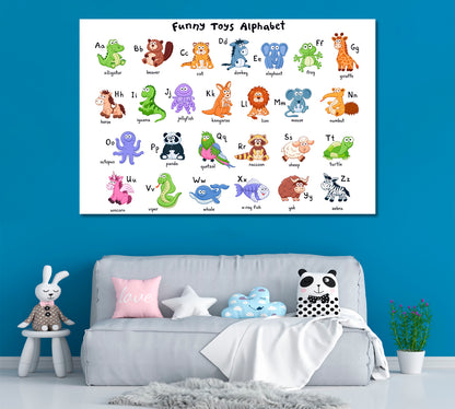 Animals Alphabet Canvas Print ArtLexy   
