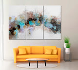 Abstract Painting Canvas Print ArtLexy 3 Panels 36"x24" inches 