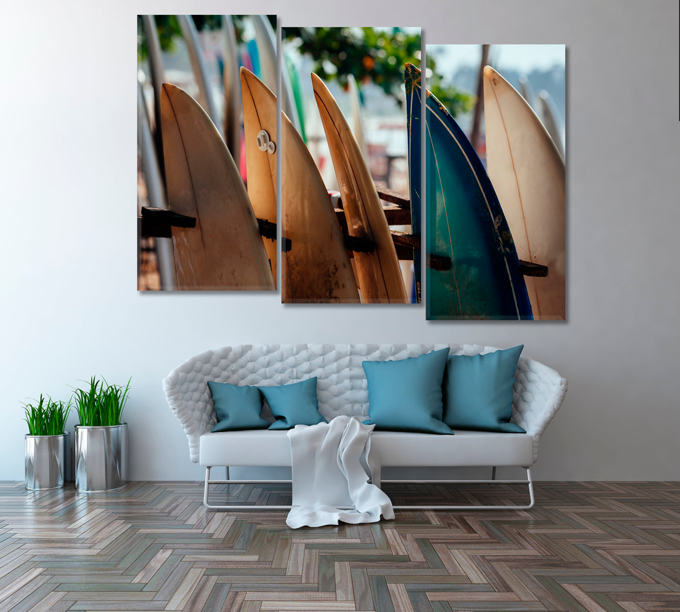 Surf Boards on Weligama Beach Sri Lanka Canvas Print ArtLexy   