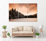 Winter in Black Forest Germany Canvas Print ArtLexy 3 Panels 36"x24" inches 