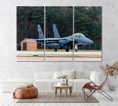 McDonnell Douglas F-15 Eagle Canvas Print ArtLexy 3 Panels 36"x24" inches 