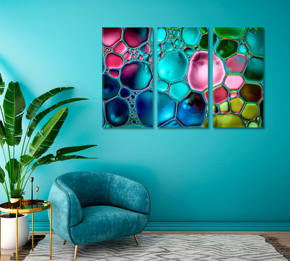 Colorful Oil & Water Bubbles Canvas Print ArtLexy   