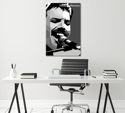Freddie Mercury Portrait Canvas Print ArtLexy 1 Panel 16"x24" inches 
