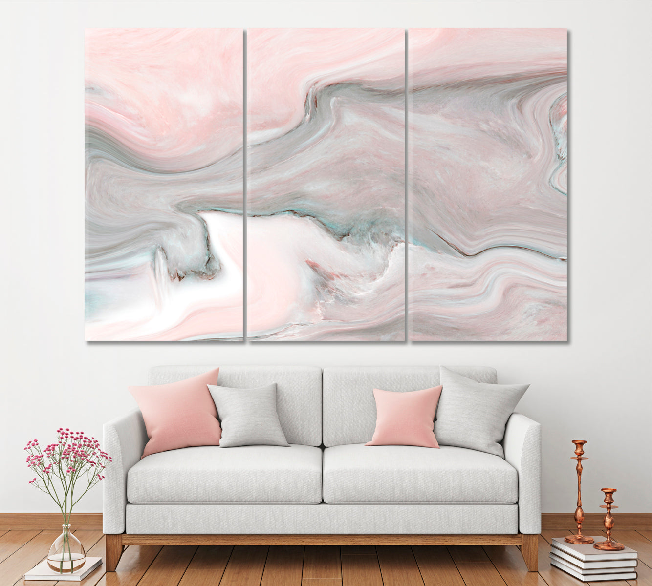 Abstract Pink Wavy Marble – ArtLexy