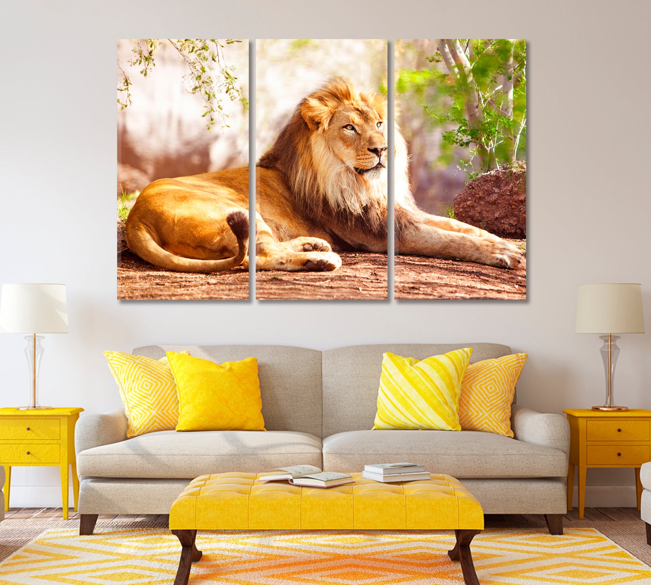 Beautiful Big African Lion Canvas Print ArtLexy   
