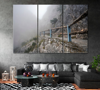 Trail to Werfen Ice Caves Canvas Print ArtLexy 3 Panels 36"x24" inches 