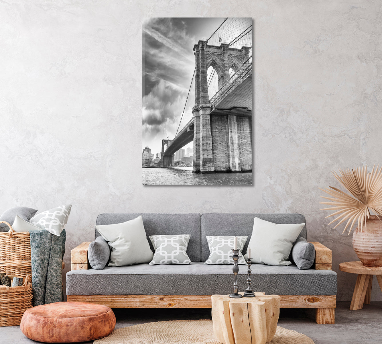 Brooklyn Bridge Canvas Print ArtLexy 1 Panel 16"x24" inches 