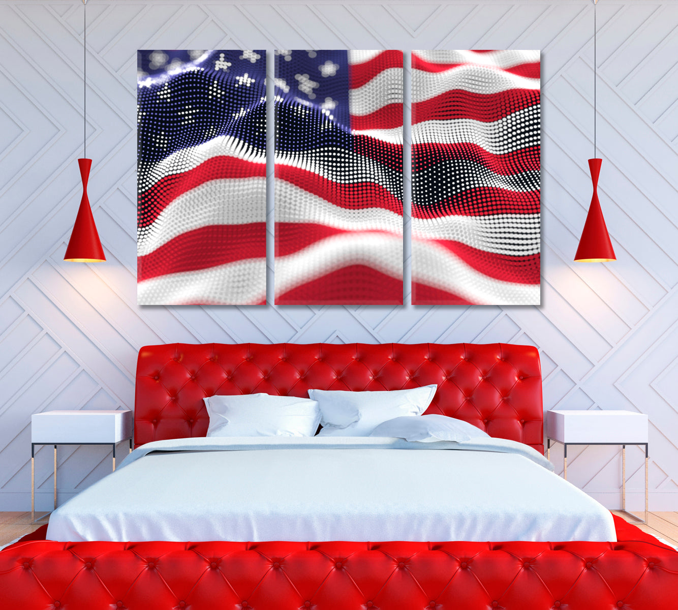 Abstract United States of America Flag Canvas Print ArtLexy   
