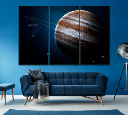 Jupiter Canvas Print ArtLexy 3 Panels 36"x24" inches 