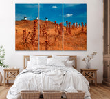 Windmills of Consuegra Spain Canvas Print ArtLexy 3 Panels 36"x24" inches 