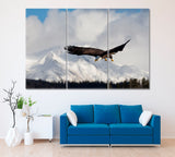 Flight of Bald Eagle Homer Alaska Canvas Print ArtLexy 3 Panels 36"x24" inches 
