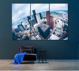 Houston Downtown Skyline Canvas Print ArtLexy 3 Panels 36"x24" inches 