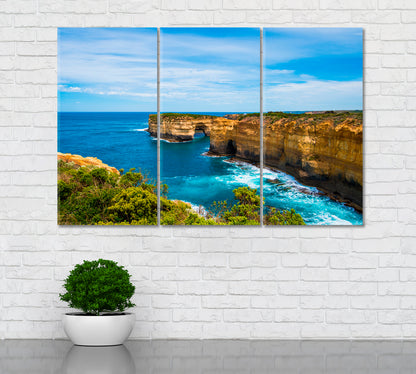 Shipwreck Coast Australia. Great Ocean Road Canvas Print ArtLexy 3 Panels 36"x24" inches 
