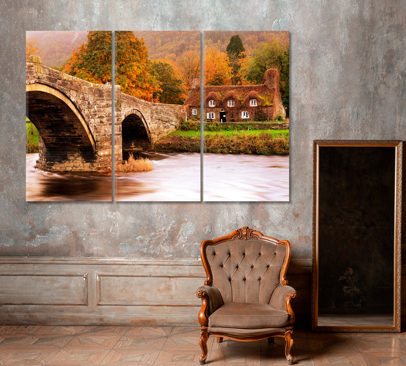 Autumn Llanrwst North Wales Canvas Print ArtLexy   