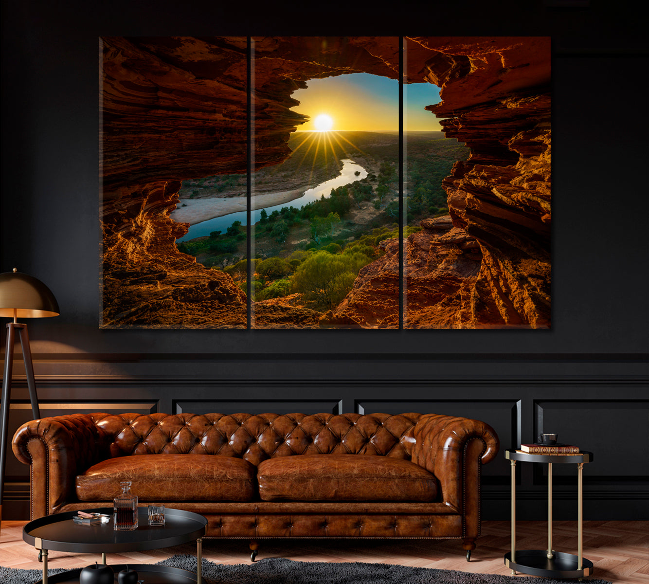 Kalbarri National Park Australia Canvas Print ArtLexy 3 Panels 36"x24" inches 