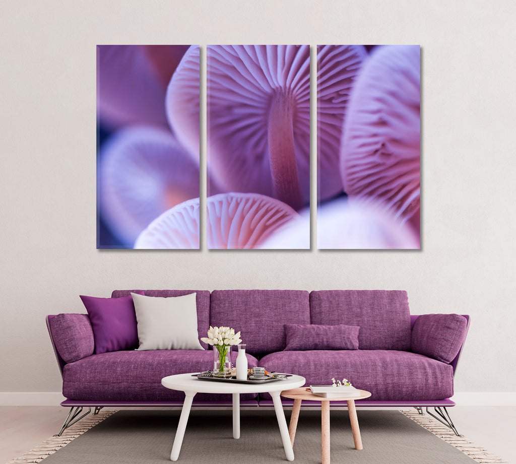 Abstract Pastel Purple Mushrooms Caps Canvas Print ArtLexy   