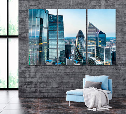 City of London Skyline with Modern Office Buildings Canvas Print ArtLexy   